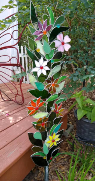 Stained glass flowers